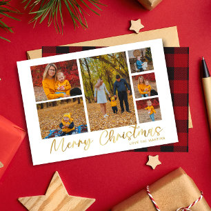 Merry KerstGold 6 Photo Buffalo Pset