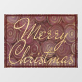 Merry KerstGold Window Cling Raamsticker (Vel)