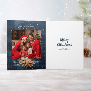 Merry kerstgouden boom kaart