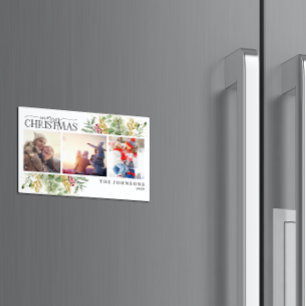 Merry KerstgouWinter Fotovakantie Magnet