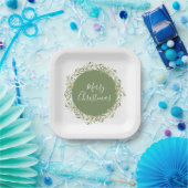 Merry KerstGreenery Papieren Bordje (Feest)