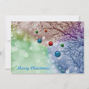 Merry KerstGreeting Winter Scene Feestdagenkaart