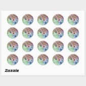 Merry KerstGreeting Winter Scene Ronde Sticker (Vel)