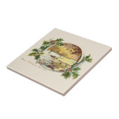 Merry KerstGreetings  Village Scene Tegeltje (Zijkant)