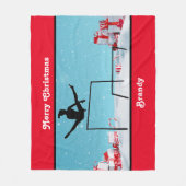 Merry Kerstgymnastics Fleece Blanket (Voorkant)