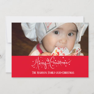 Merry Kersthand Drawn Lettering Snow Doodles Kaart