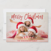 Merry-kersthandschrift met briefkaart voor script (Voorkant)