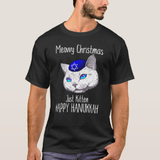 Merry KerstHappy Hanukkah Hanukcat T-shirt
