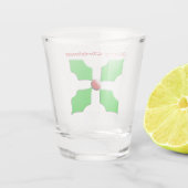 Merry KerstHolly Persoonlijk Shot Glas (Achterkant)