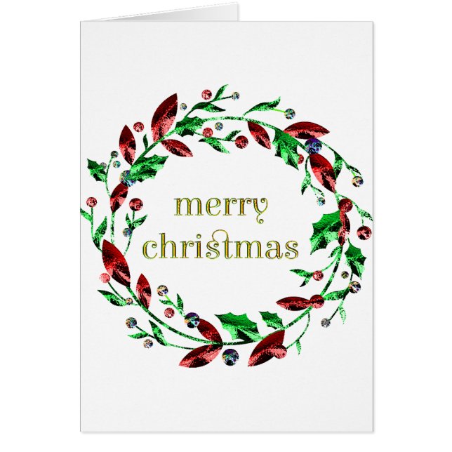 Merry KerstHolly Wreath (Voorkant)