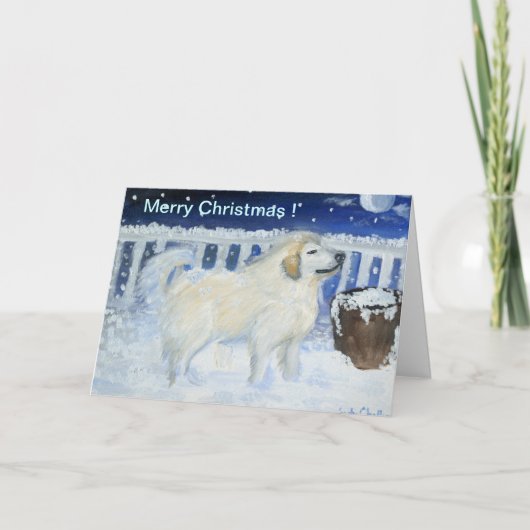 Merry Kersthond Feestdagen Kaart (Voorkant)