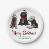 Merry Kersthonden Papieren Bordje (Voorkant)