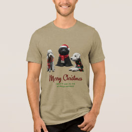 Merry Kersthonden Tri-Blend Shirt