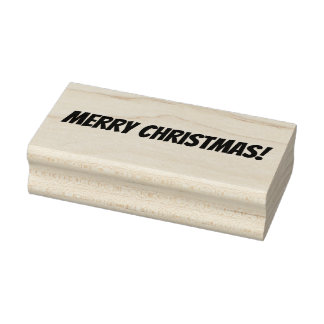 Merry Kersthout Rubber Stempel