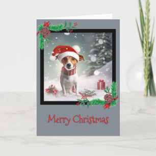 Merry KerstJack Russell Terrier Wenskaart Bedankkaart