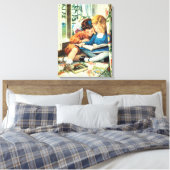 Merry KerstJessie Willcox Smith Illustratie Canvas Afdruk (Insitu (Slaapkamer))