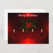 Merry Kerstkandle Advent Briefkaart (Voorkant / Achterkant)