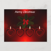 Merry Kerstkandle Advent Briefkaart (Voorkant)