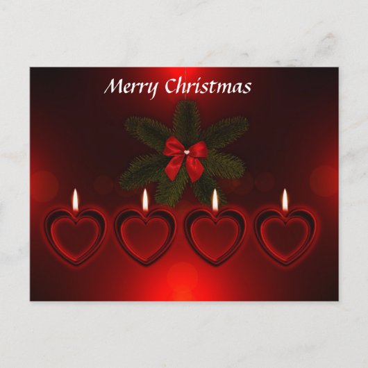 Merry Kerstkandle Advent Briefkaart (Voorkant)