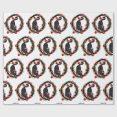 Merry kerstkat Lovers Cadeaupapier (Vlak)