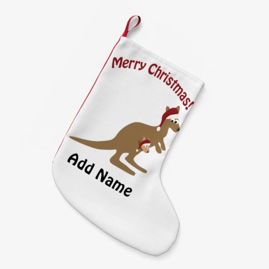 Merry Kerstkerkangaroos Kleine Kerstsok (Voorkant (Hangend))