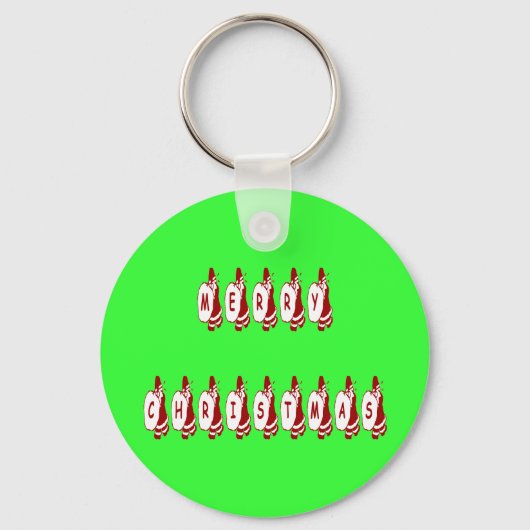 Merry kerstkerstkerstkerstkerstkerstcadeauletterty sleutelhanger (Voorkant)
