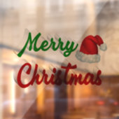 Merry Kerstkerstkerstkerstkerstkerstkerstkerstrood Raamsticker (Vel 2)