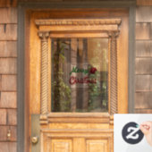 Merry Kerstkerstkerstkerstkerstkerstkerstkerstrood Raamsticker (Huis Deur)