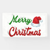 Merry Kerstkerstkerstkerstkerstkerstkerstkerstrood Spandoek (Horizontaal)