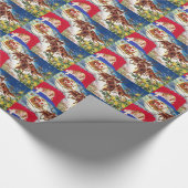 Merry kerstkerstkerstkerstkerstkledij cadeaupapier (Hoek)