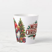 Merry Kerstkerstkerstkerstkerstkoepel Latte Mok (Voorkant)