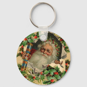 Merry Kerstkerstkerstkerstkerstman Holly Sleutelhanger