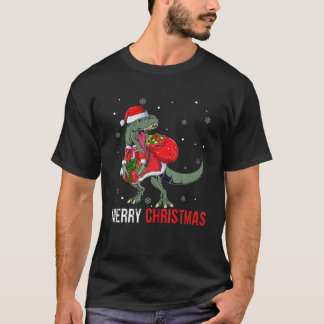 Merry kerstkerstkerstkerstkerstman met Rex Dinosau T-shirt