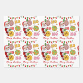 Merry kerstkerstkerstkerstman inpakpapier vel (Voorkant)