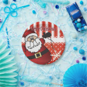 Merry kerstkerstkerstkerstman papieren bordje (Feest)