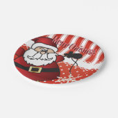 Merry kerstkerstkerstkerstman papieren bordje (Gekanteld)