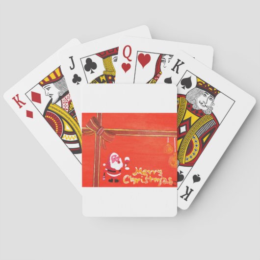 Merry kerstkerstkerstkerstman pokerkaarten (Achterkant)