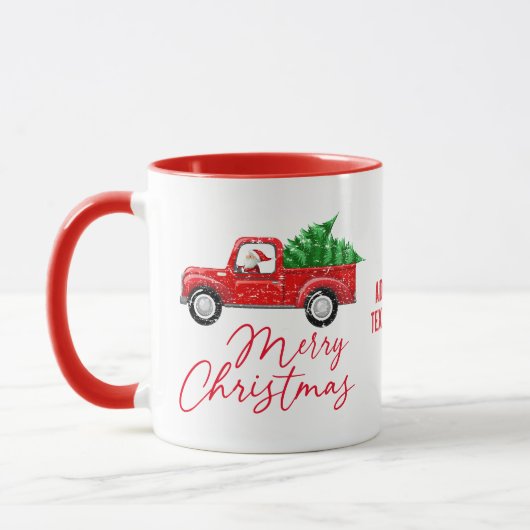 Merry Kerstkerstkerstkerstman Red Truck Mok (Links)