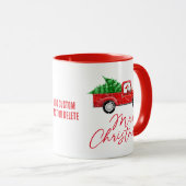 Merry Kerstkerstkerstkerstman Red Truck Mok (Voorkant rechts)