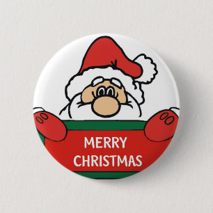 Merry kerstkerstkerstkerstman ronde button 5,7 cm
