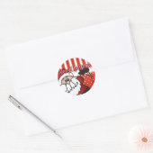 Merry kerstkerstkerstkerstman ronde sticker (Envelop)