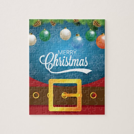 Merry kerstkerstkerstkerstset legpuzzel (Verticaal)