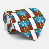 Merry kerstkerstkerstkerstset stropdas (Opgerold)