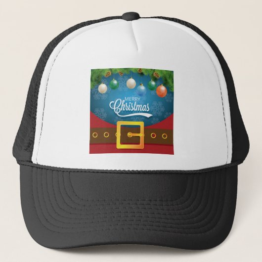 Merry kerstkerstkerstkerstset trucker pet (Voorkant)