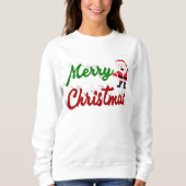 Merry kerstkerstkerstman rood script trui (Voorkant)