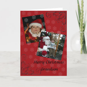 Merry Kerstkleinzoon Feestdagen Kaart