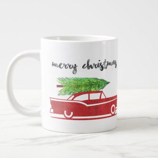 Merry Kerstkoffie Mok Retro (Links)