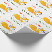 Merry-kerstkorgi-oppakpapier Cadeaupapier (Hoek)