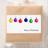 Merry kerstlabel etiket (Insitu)