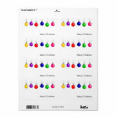Merry kerstlabel etiket (Full Sheet)